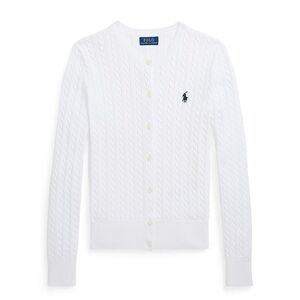 NWT Polo Ralph Lauren Girls Cable Knit Cotton Cardigan L(12/14)